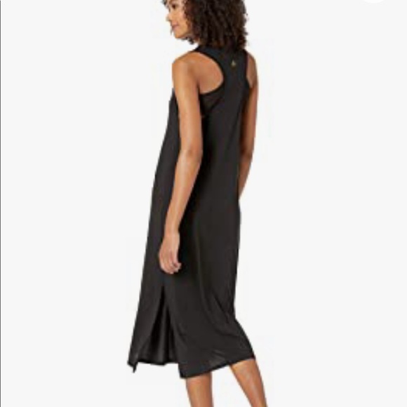 NWOT SAM EDELMAN BLACK MESH RACERBACK DRESS LARGE - Picture 3 of 5